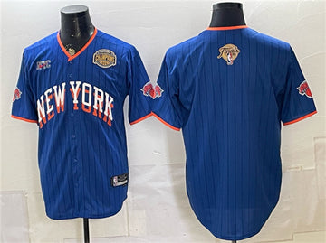 Custom New York Knicks royal jersey