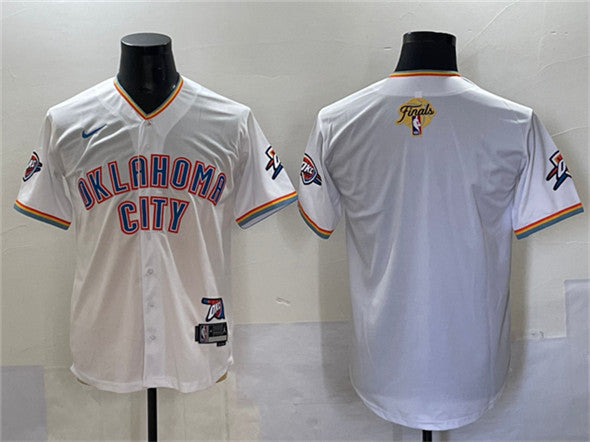 Custom Oklahoma City Thunder white Vapor jersey
