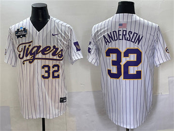 Kade Anderson LSU Tigers white jersey