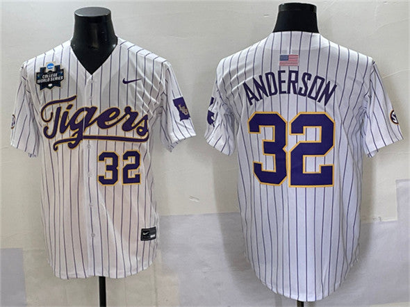 Kade Anderson LSU Tigers white jersey