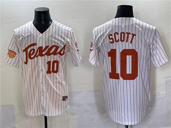 Mia Scott Texas Longhorns white jersey