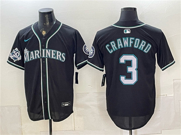 J.P. Crawford Seattle Mariners black Alternate jersey