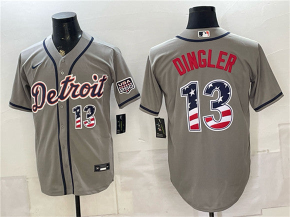 Dillon Dingler Detroit Tigers gray jersey