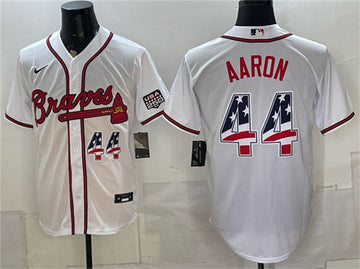 Hank Aaron Atlanta Braves white Home jersey