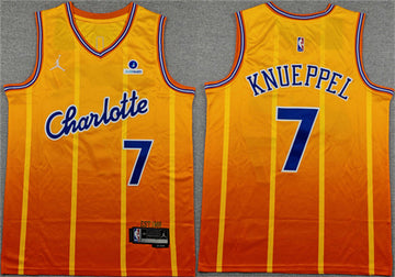 Kon Knueppel Charlotte Hornets orange City Edition jersey