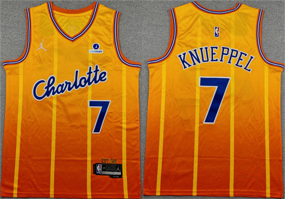 Kon Knueppel Charlotte Hornets orange City Edition jersey