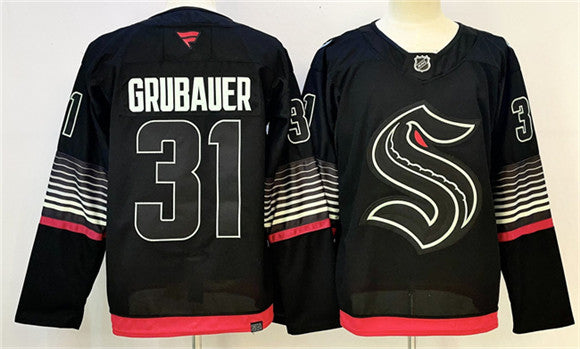 Philipp Grubauer Seattle Kraken black Alternate jersey