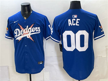 Ace Los Angeles Dodgers royal Vapor jersey