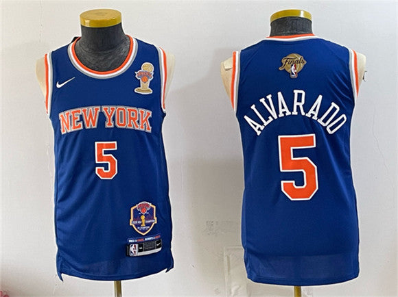 Jose Alvarado New York Knicks blue jersey