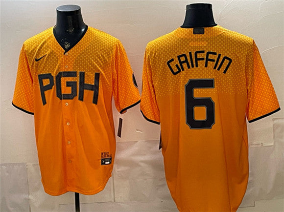 Konnor Griffin Pittsburgh Pirates gold City Connect jersey