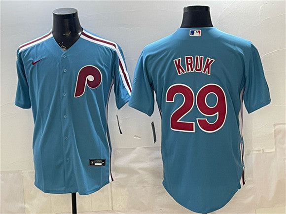 John Kruk Philadelphia Phillies blue jersey
