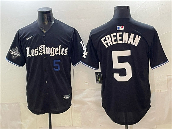 Freddie Freeman Los Angeles Dodgers black Vapor jersey