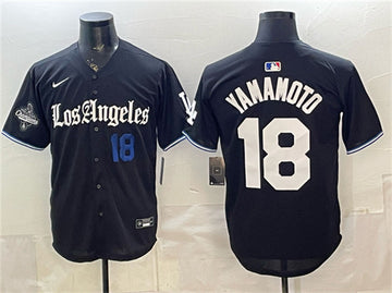 Yoshinobu Yamamoto Los Angeles Dodgers black Vapor jersey