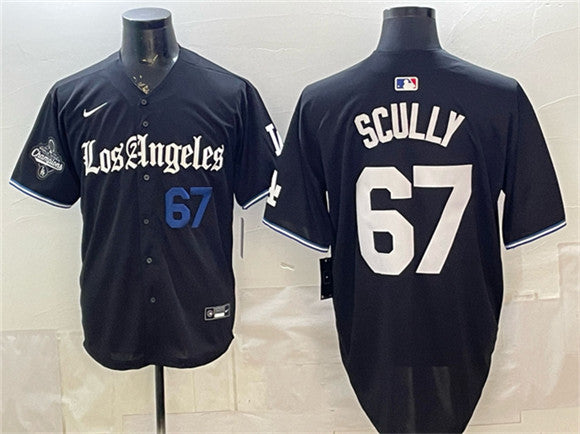 Vin Scully Los Angeles Dodgers black Vapor jersey