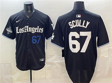 Vin Scully Los Angeles Dodgers black Vapor jersey