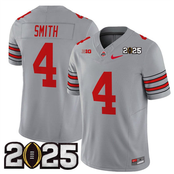Jeremiah Smith Ohio State Buckeyes gray Vapor jersey