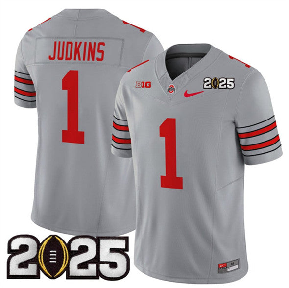Quinshon Judkins Ohio State Buckeyes gray Vapor jersey