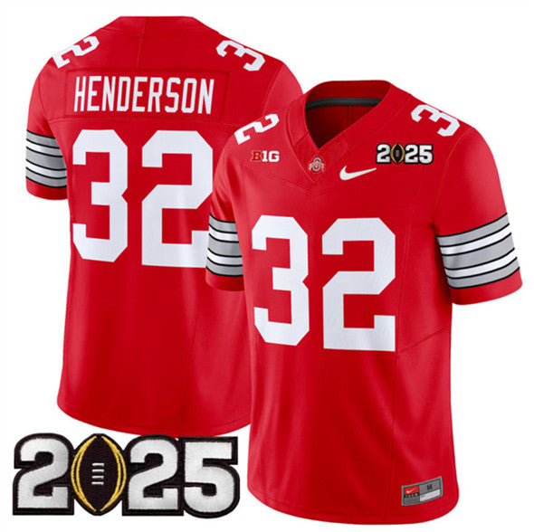 TreVeyon Henderson Ohio State Buckeyes red Vapor jersey