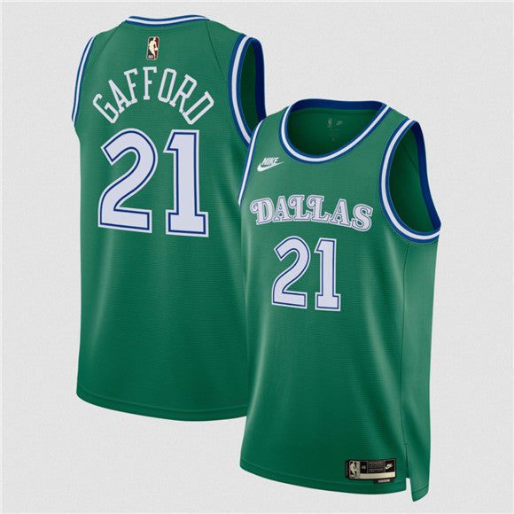 Daniel Gafford Dallas Mavericks green Classic jersey