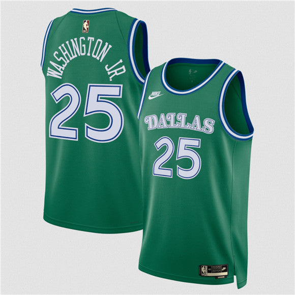 P.J. Washington Dallas Mavericks green Classic jersey