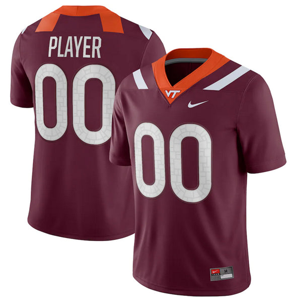 Custom Virginia Tech Hokies maroon jersey