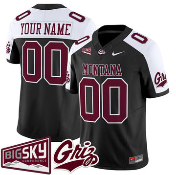 Custom Montana Grizzlies black Vapor jersey