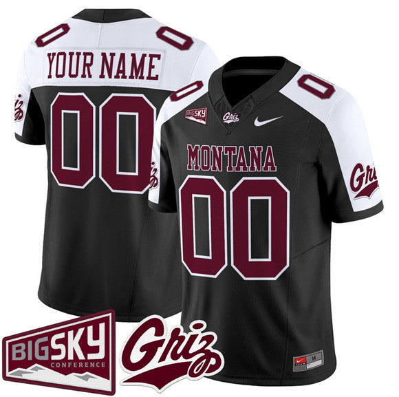 Custom Montana Grizzlies black Vapor jersey