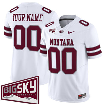 Custom Montana Grizzlies white Vapor jersey
