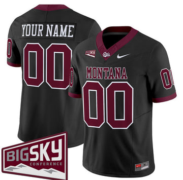 Custom Montana Grizzlies black Vapor jersey