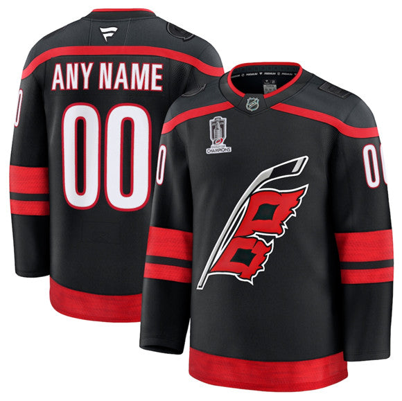 Custom Carolina Hurricanes black Home jersey