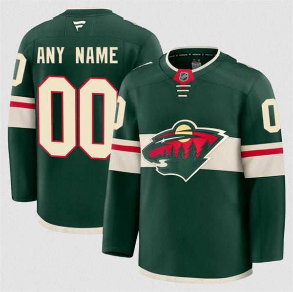 Custom Minnesota Wild green Home jersey