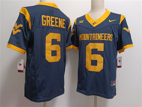 Garrett Greene West Virginia Mountaineers navy jersey