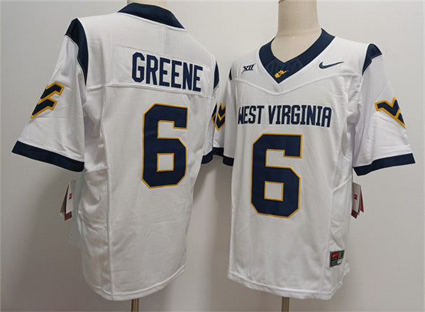 Garrett Greene West Virginia Mountaineers white jersey
