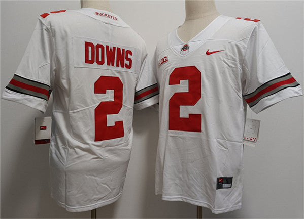 Caleb Downs Ohio State Buckeyes white Limited jersey