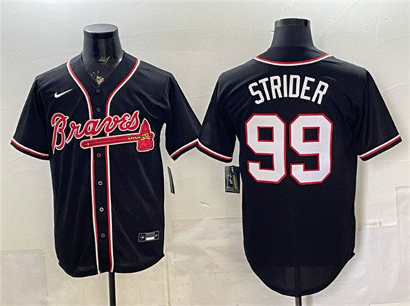 Spencer Strider Atlanta Braves black Fashion jersey