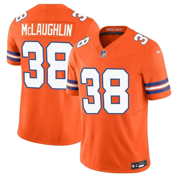 Jaleel McLaughlin Denver Broncos orange Vapor jersey