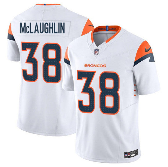 Jaleel McLaughlin Denver Broncos white Vapor jersey
