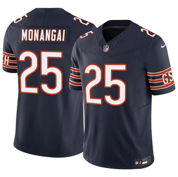 Kyle Monangai Chicago Bears navy Vapor jersey
