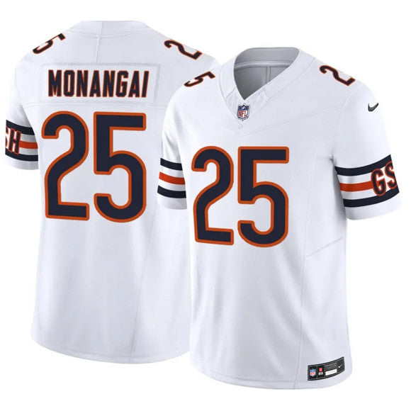 Kyle Monangai Chicago Bears white Vapor jersey