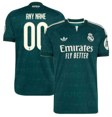 Custom Real Madrid green Away jersey
