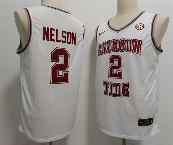 Grant Nelson Alabama Crimson Tide white jersey