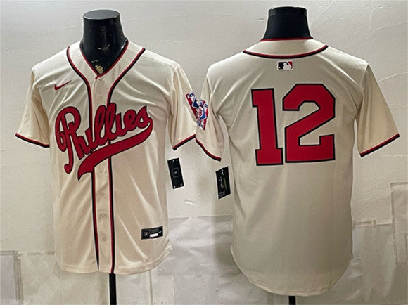 Kyle Schwarber Philadelphia Phillies cream jersey