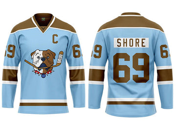 Sudbury Blueberry Bulldogs blue jersey
