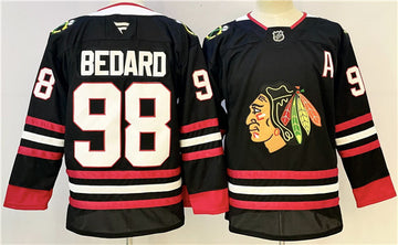 Connor Bedard Chicago Blackhawks black jersey