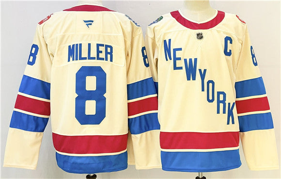 JT Miller New York Rangers beige Winter Classic jersey