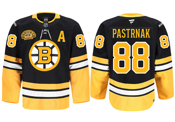 David Pastrnak Boston Bruins black Game jersey