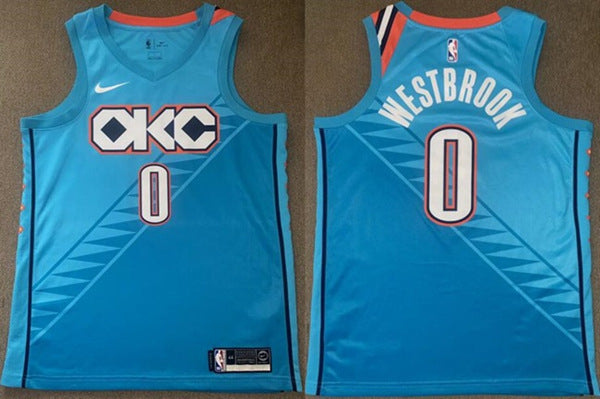 Russell Westbrook Oklahoma City Thunder blue jersey