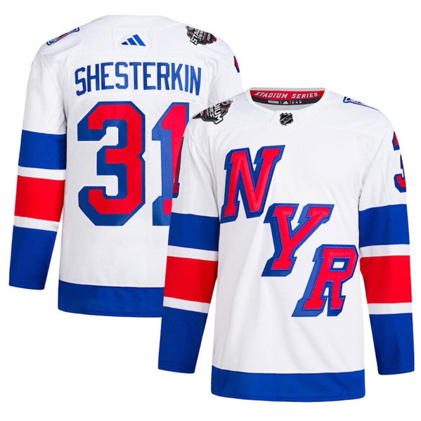 Igor Shesterkin New York Rangers white Stadium Series jersey