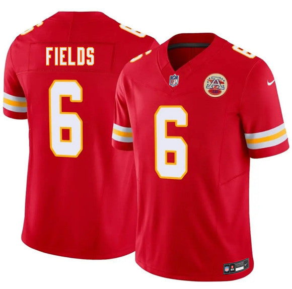 Justin Fields Kansas City Chiefs red Vapor jersey