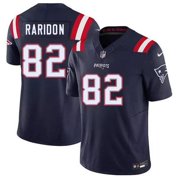 Eli Raridon New England Patriots navy Vapor jersey
